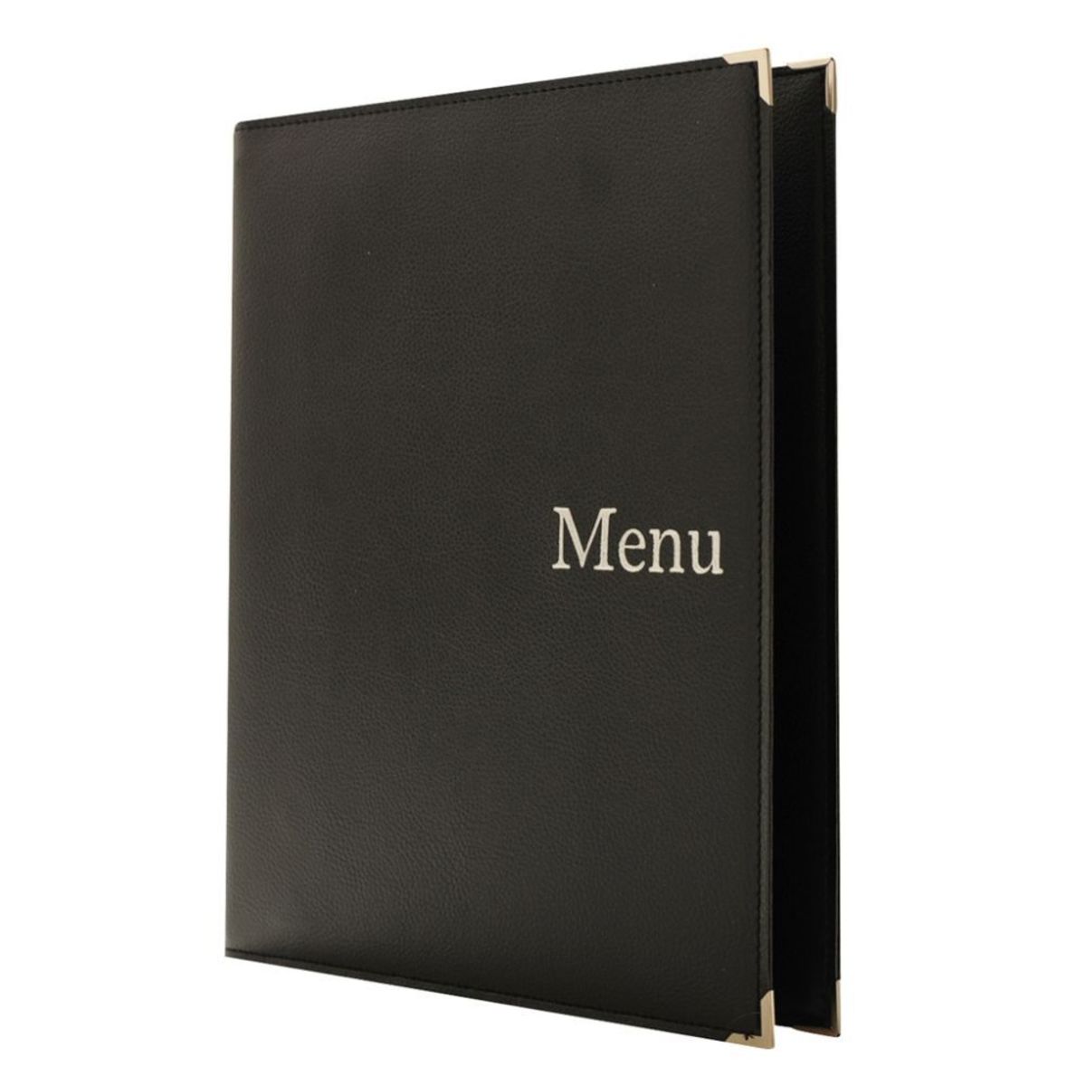 METAFICH Speisekarten aus Kunstleder im A4-Format. 27x32.5 cm (BxH); schwarz