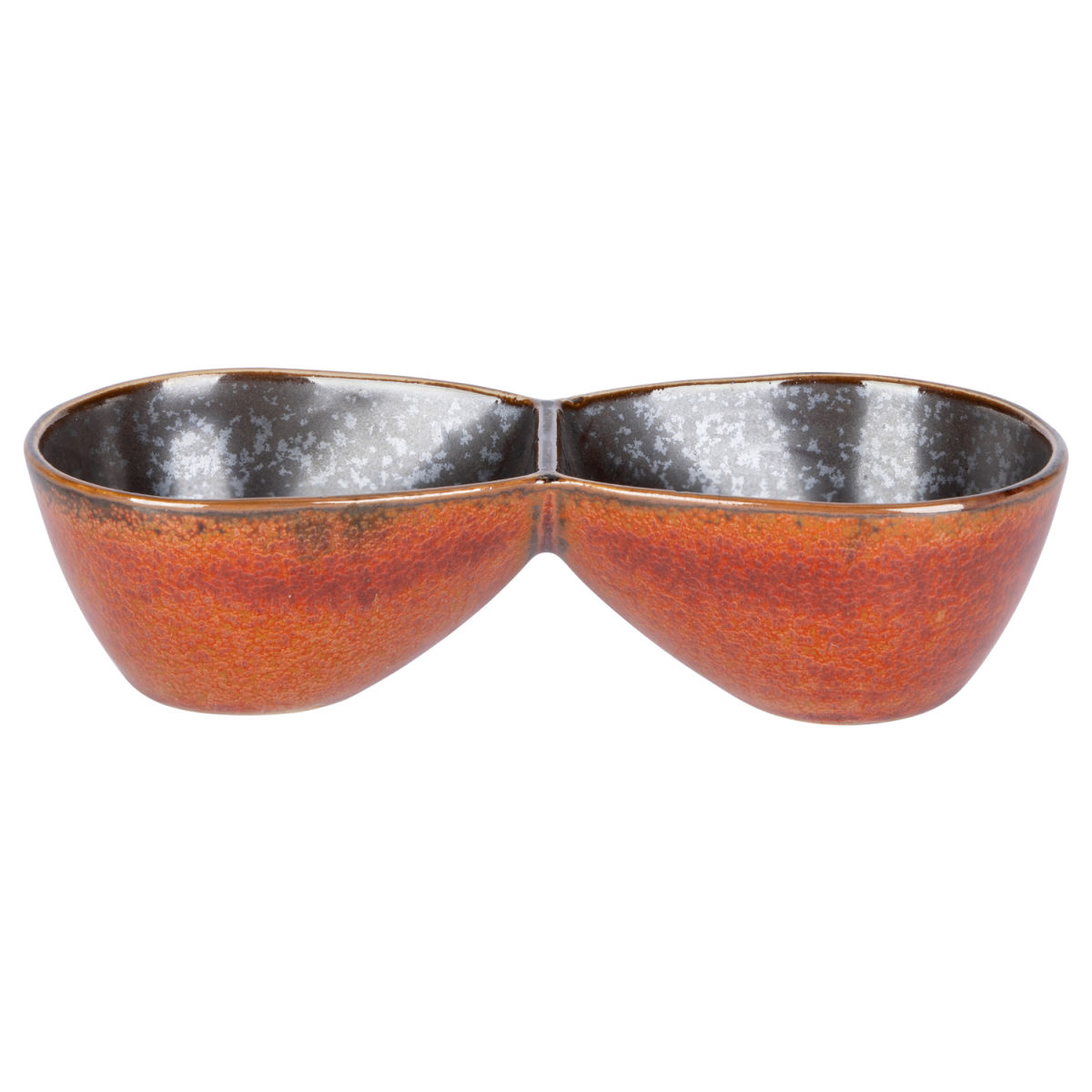 Cosy & Trendy Elements Maroon Duo Aperoschälchen 114 ml, 14x6.2x3.5 cm (LxBxH); rostbraun/anthrazit; 6 Stück / Pack