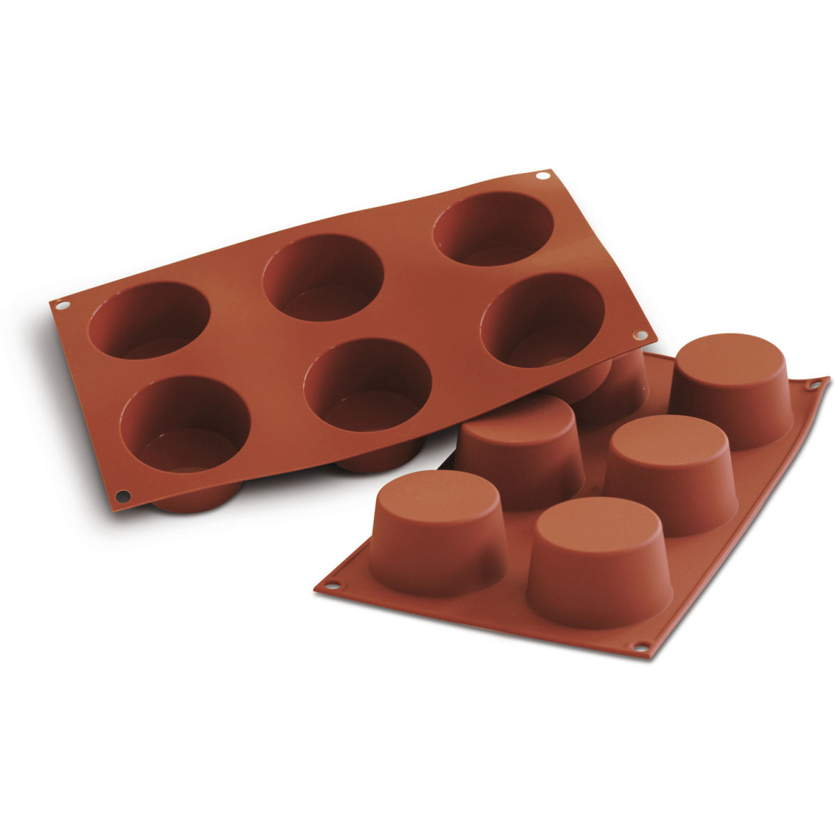 Schneider Silikon-Backform Muffin Medium 119 ml, 30x17.5x6.8x3.8 cm (LxBxØxH); rot; rechteckig