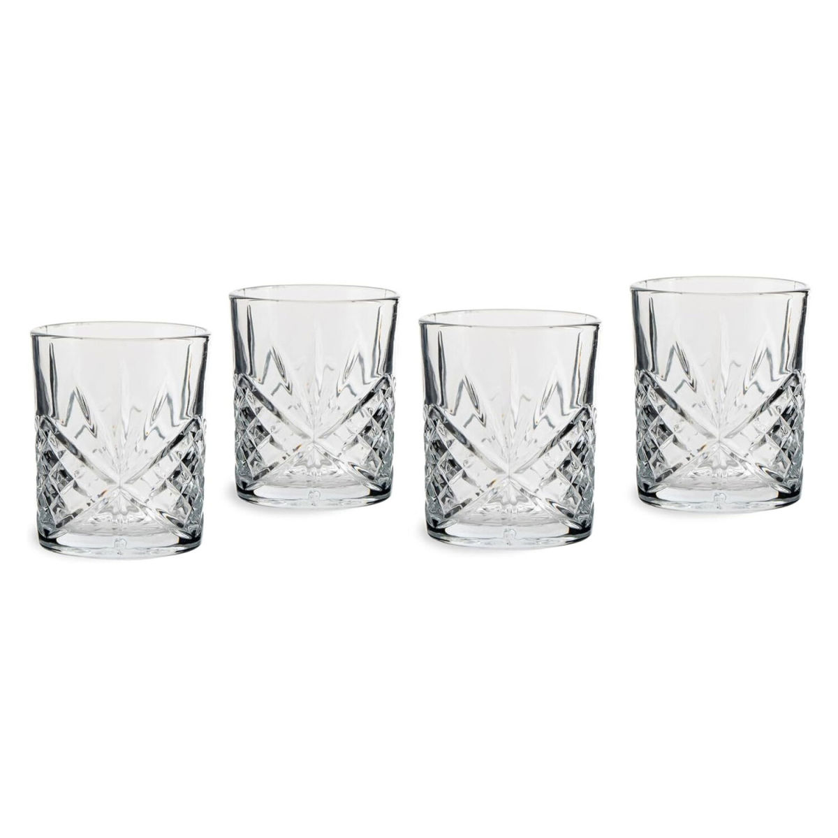 ECHTWERK Whiskygläser 330 ml, 10 cm (H); transparent; zylinderförmig; 4 Stück / Pack