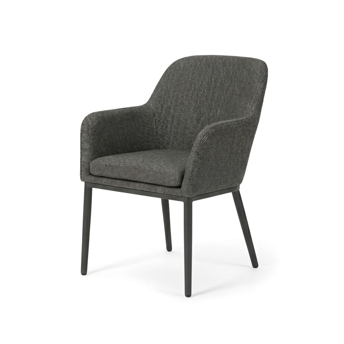 Sedia con braccioli Belfort da esterno Barths; 53x53x86 cm (LxPxH); seduta grigio, struttura grigio; 2 pz. / Pacco