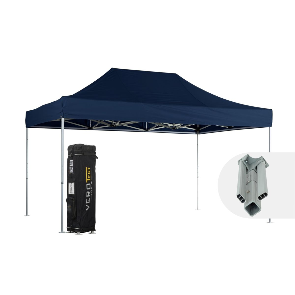 VeroTENT VeroTENT Faltpavillon 3x4,5m Classic mit Dach 300x450x330 cm (LxBxH); navy