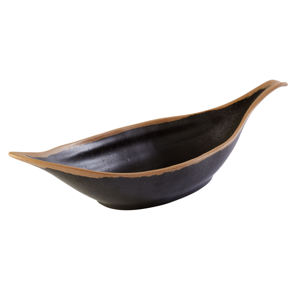 APS Blattschale CROCKER, Melamin 650 ml, 42x14x9.5 cm (LxBxH); weiß/terrakotta; rechteckig