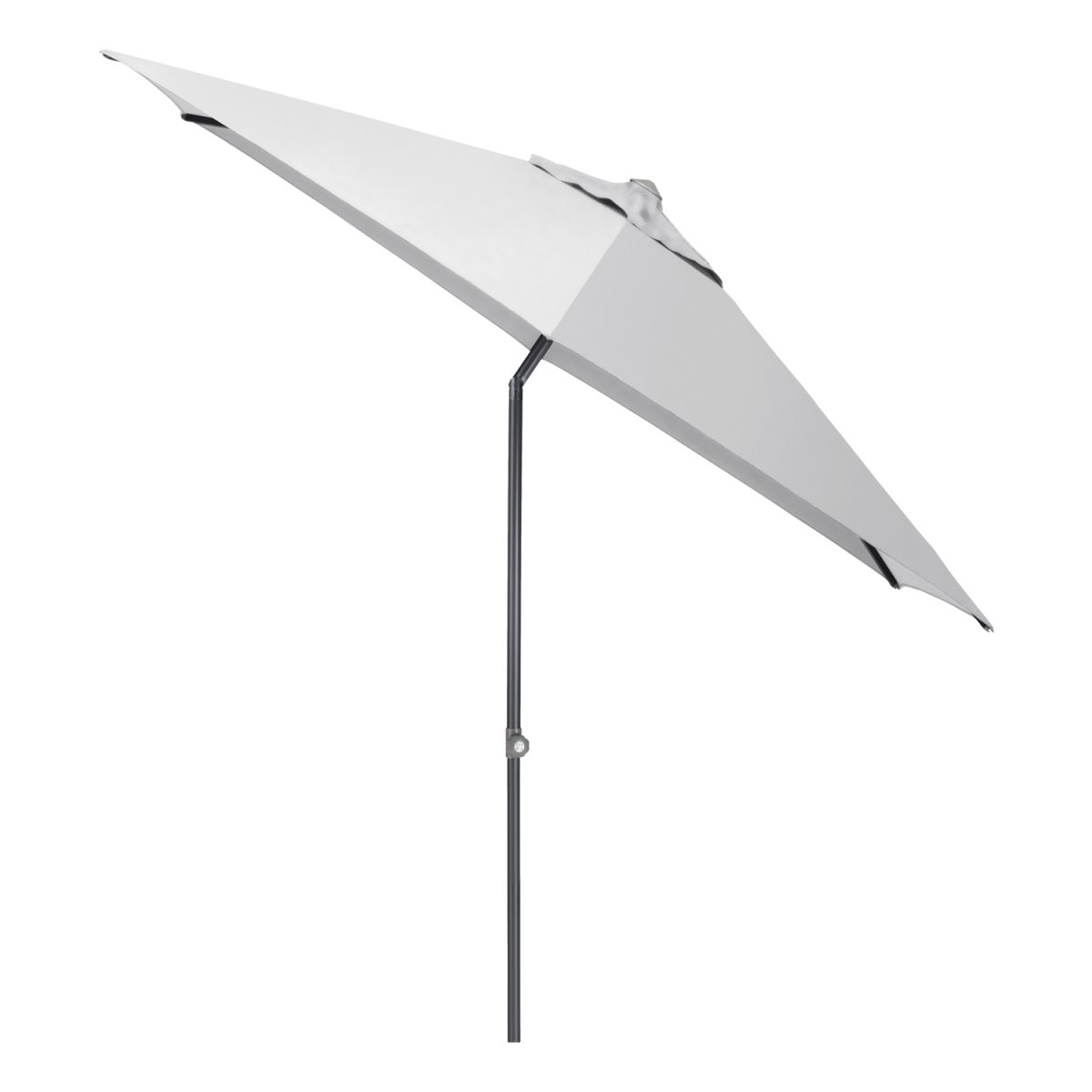 KETTLER Schirm UPF 50+ EASY PUSH, mit PU-Beschichtung 230x230x230x250 cm (LxBxØxH); hellgrau; Gestell anthrazit; rund