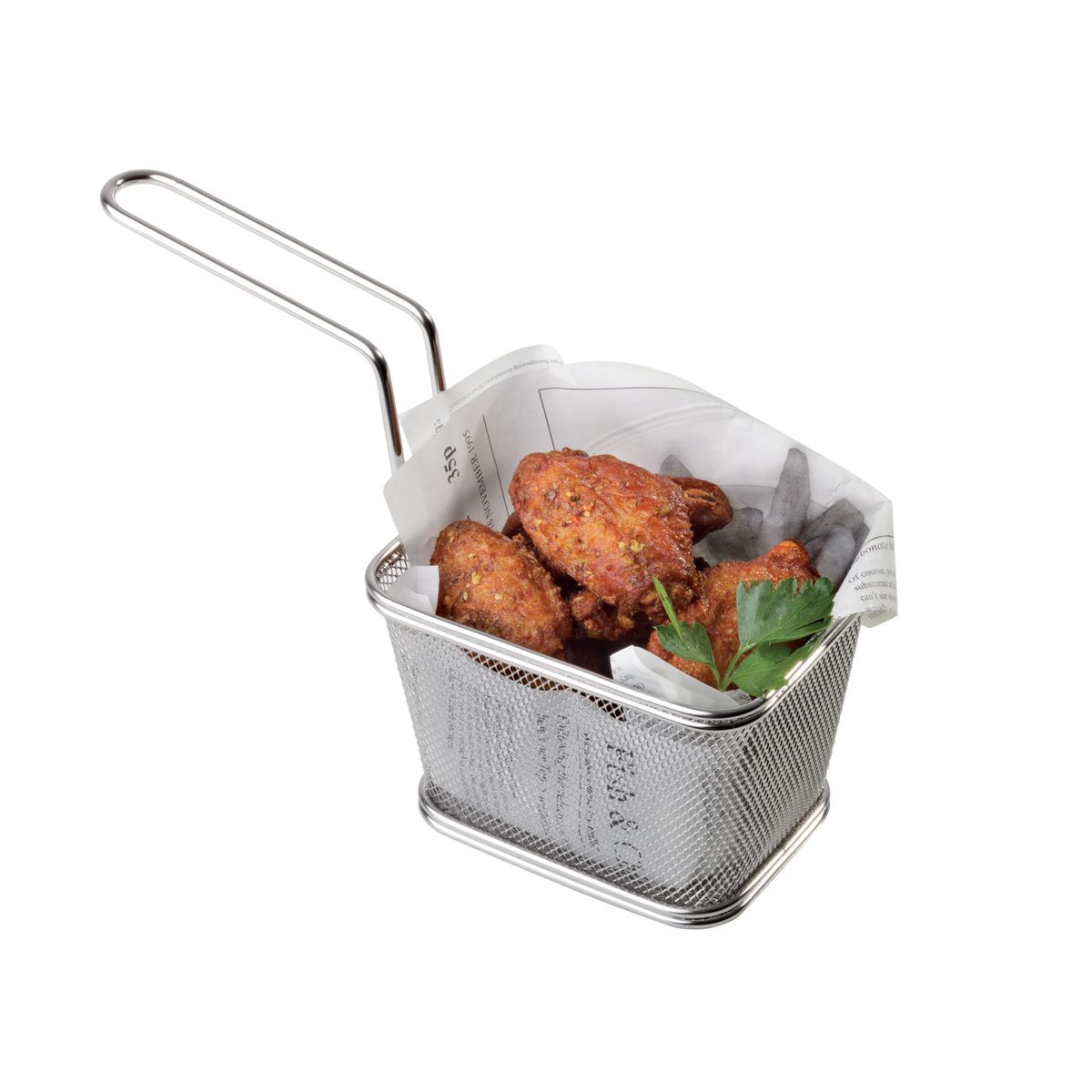 APS Servier-Frittierkorb SNACKHOLDER, Edelstahl, eckig 13x10.5x9 cm (LxBxH); silber; rechteckig