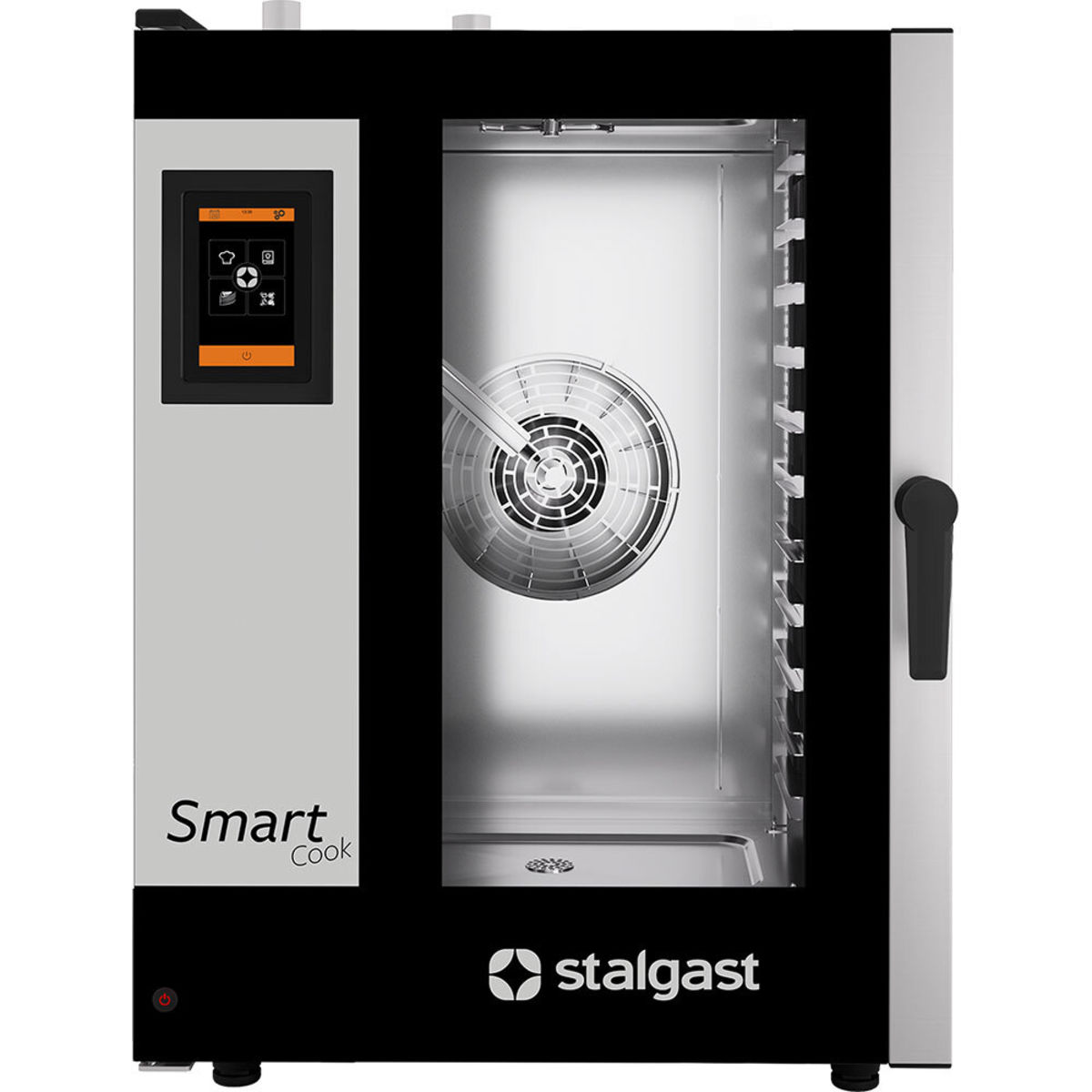 Stalgast Kombidämpfer, SmartCook, Touchscreen, Gas, 11xGN2/1, 28 kW 79x111 cm (BxH); schwarz/silber