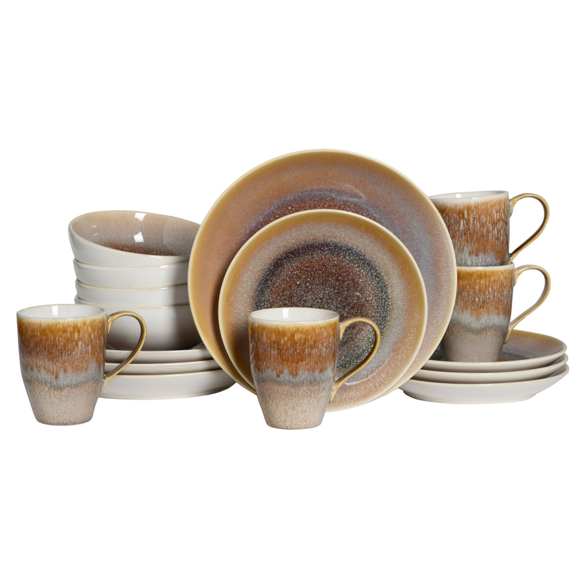 Caldera - Servizio da 16 pezzi CreaTable; sabbia