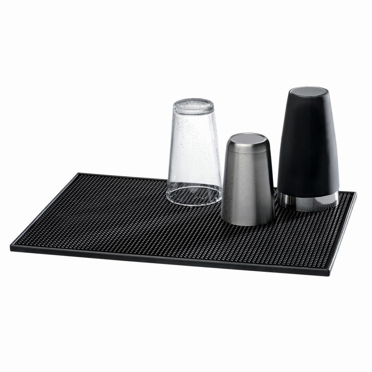 Buddy’s Bar Barmatte, Abtropfmatte, Kunststoff (MS) 52x8x1.7 cm (LxBxH); schwarz
