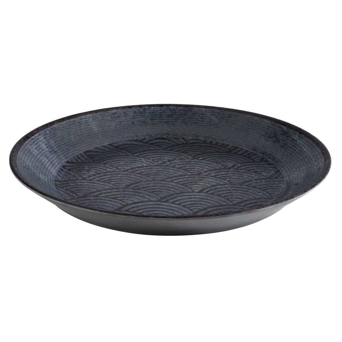 APS Schale DARK WAVE, Melamin 32x32x32x3.5 cm (LxBxØxH); schwarz; rund