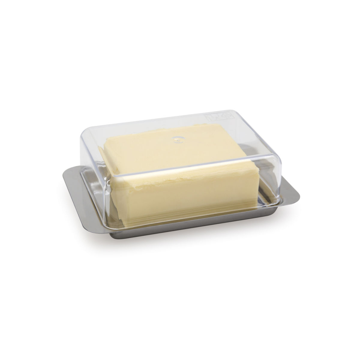 APS Butterdose 16x10x5.5 cm (LxBxH); silber/transparent; rechteckig