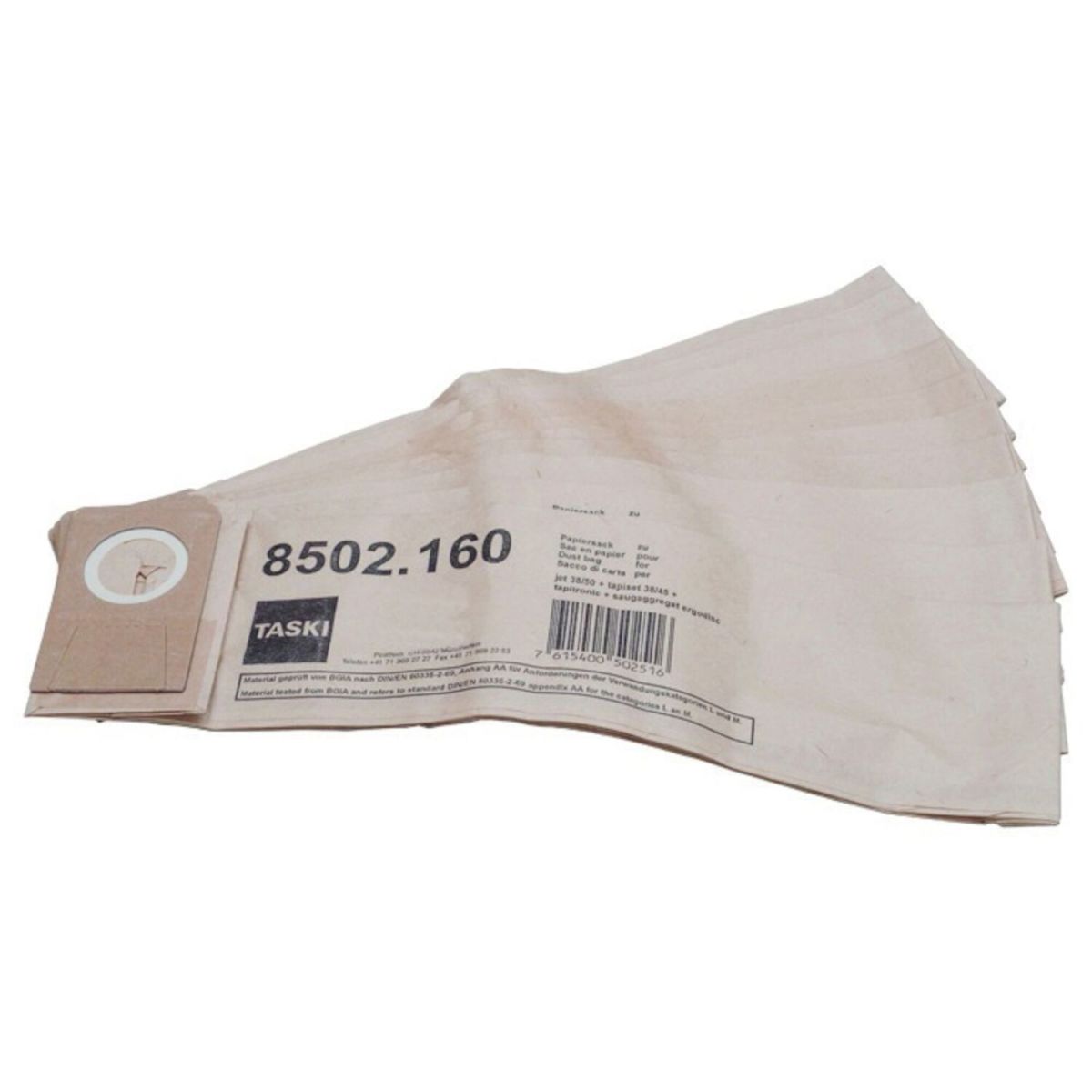 Diversey Doppelfilter-Papiersack, 10 St., Doppelfilterpapiersäcke für Ergodisc/Jet 38/50 0.16x0.03 cm (BxH); orange/grau; 10 Stück / Pack