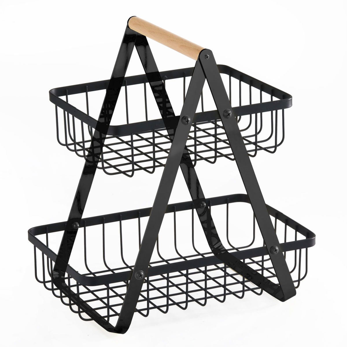 Stalgast Brot- und Obstkorb, 2-etagig 27x29.5 cm (BxH); schwarz