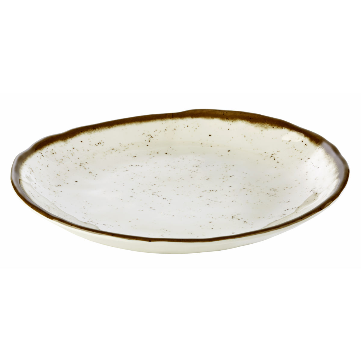 APS Teller STONE ART, Melamin, rund 1320 ml, 24.5x23.5x24.5x4 cm (LxBxØxH); weiß; rund