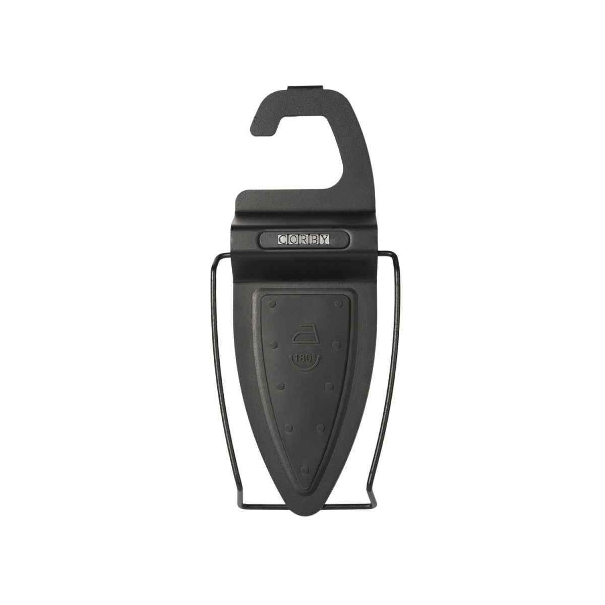 Supporto per asse e ferro da stiro 1600W e 2000W in nero CORBY; 9.2x12.1x31.3 cm (LxLxH); nero