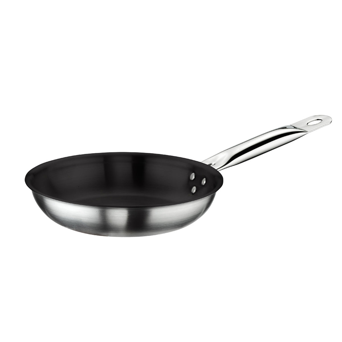 Padella con manico 3 LAYERS Pintinox; 20x4.3 cm (ØxH); argento/nero