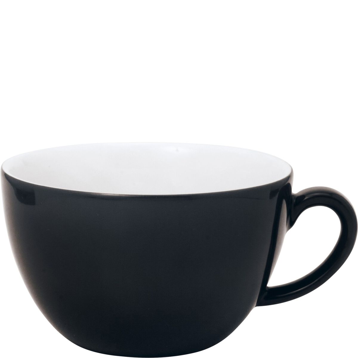 Kahla Cappuccino-Obertasse Pronto Colore 250 ml, 9.5x5.9 cm (ØxH); schwarz; rund; 6 Stück / Pack