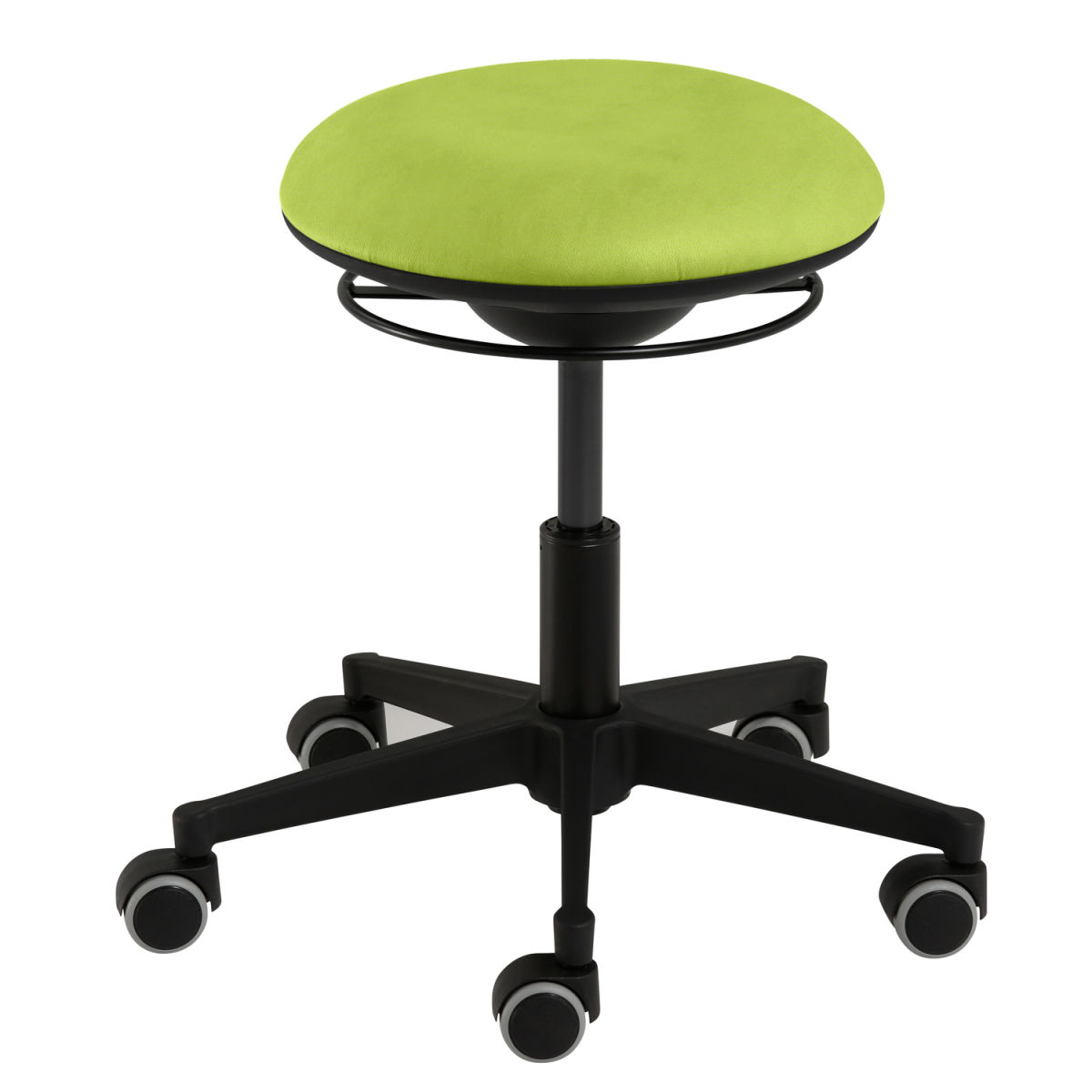 Mayer Sitzmöbel Funktionsdrehhocker 3D 49x45x49 cm (BxHxT); Sitz apfelgrün, Gestell schwarz