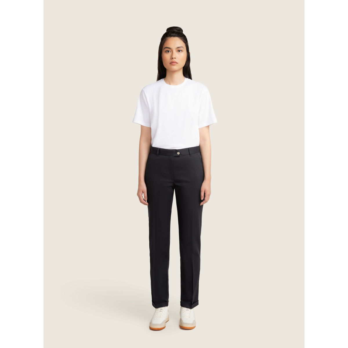 KAYA&KATO Chino Damen TOLEDO Kleidergröße L; schwarz
