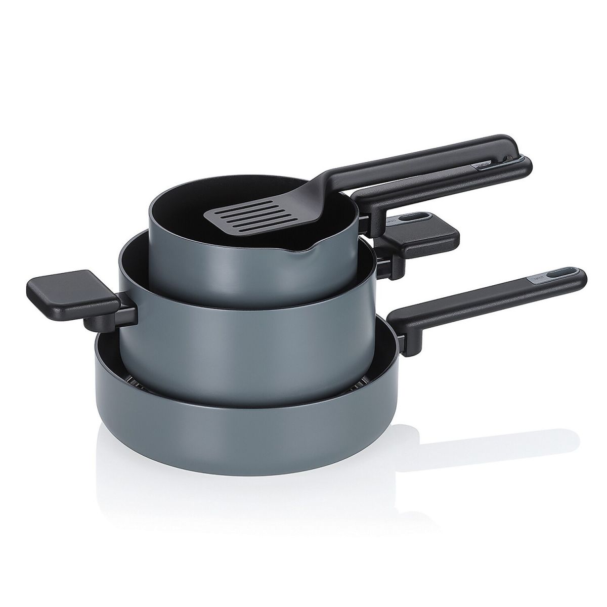 kela Kochtopf-Set Mira Aluminium, 5tlg grau