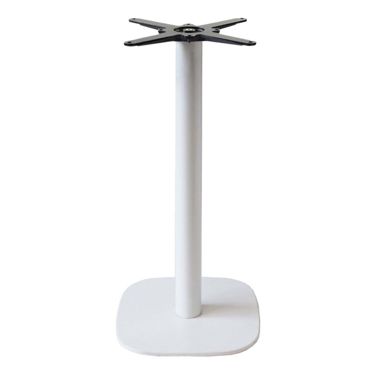 Base tavolo alto modello Round RestooTab; 42x42x110 cm (LxLxH); bianco