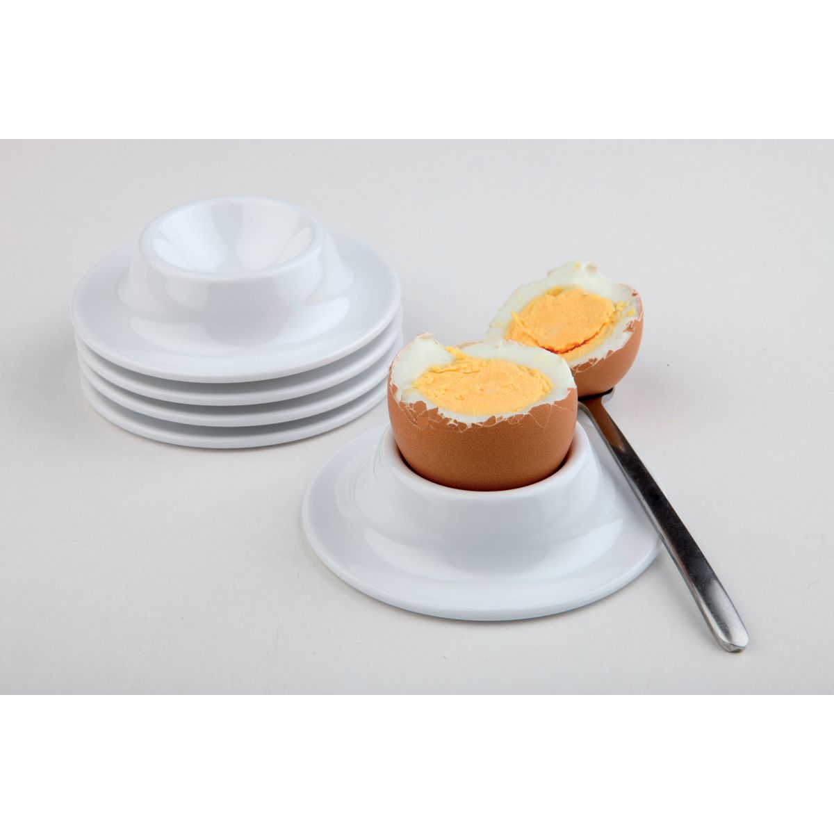 APS Eierdopjes 4-delig; 8.5x4.5 cm (&Oslash;xH); wit; rond; 4 stuk / verpakking