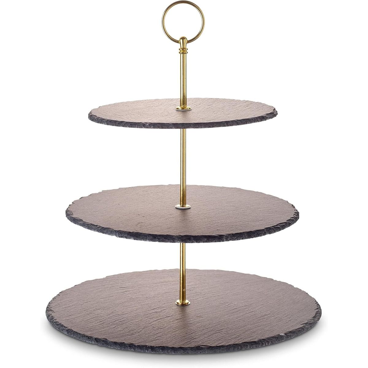 ECHTWERK Etagere runder Griff 30x35x35 cm (BxHxT); gold; rund