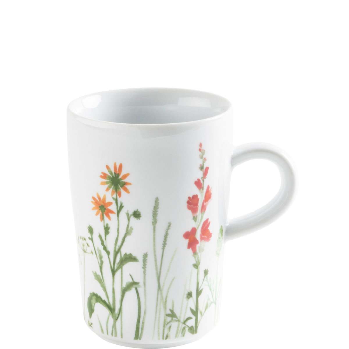 Kahla Macchiato-Obertasse Wildblume 360 ml, 7.9x11.2 cm (ØxH); weiß/rot/grün; rund; 6 Stück / Pack