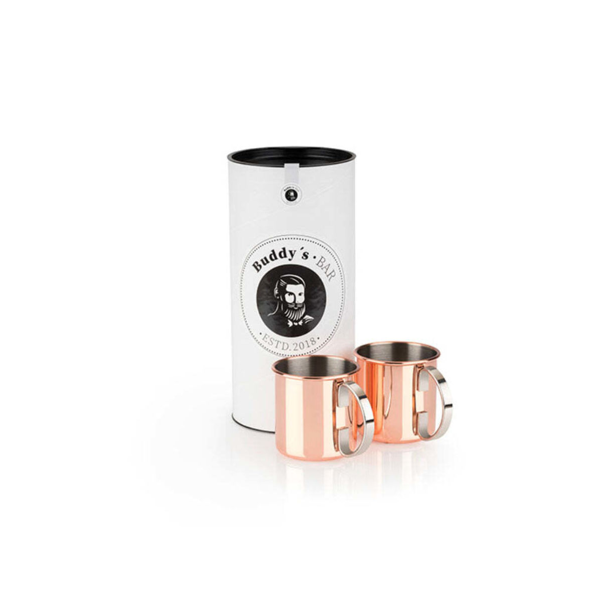 Buddy’s Bar Becher -MOSCOW MULE-, 2er-Set, Edelstahl; 450 ml, 9x9 cm (ØxH); kupfer/silber; 2 Stück / Pack