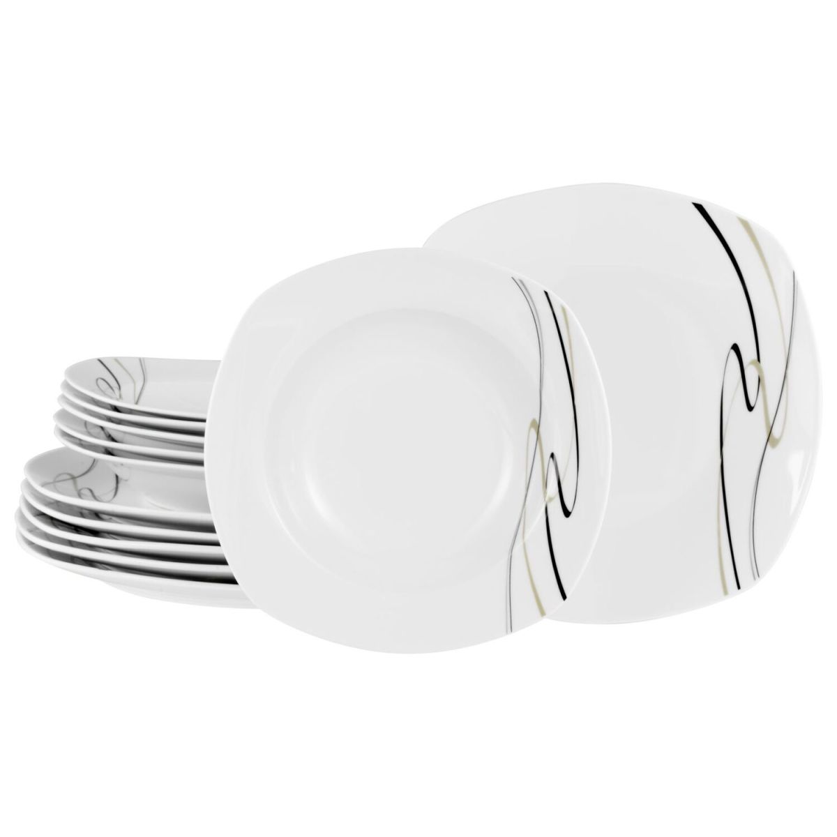 CreaTable Amelie Piazza - Tafelservice 12-tlg weiß
