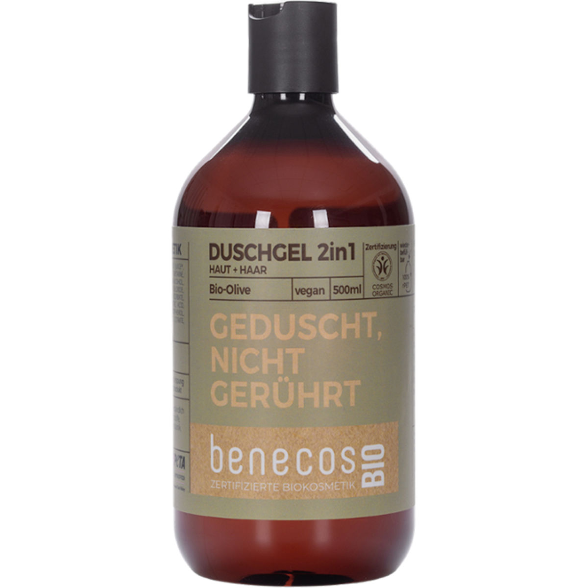 benecos Bio-Duschgel 2-in-1 mit Bio-Olive, 500 ml; 1 ml, 500 ml; braun