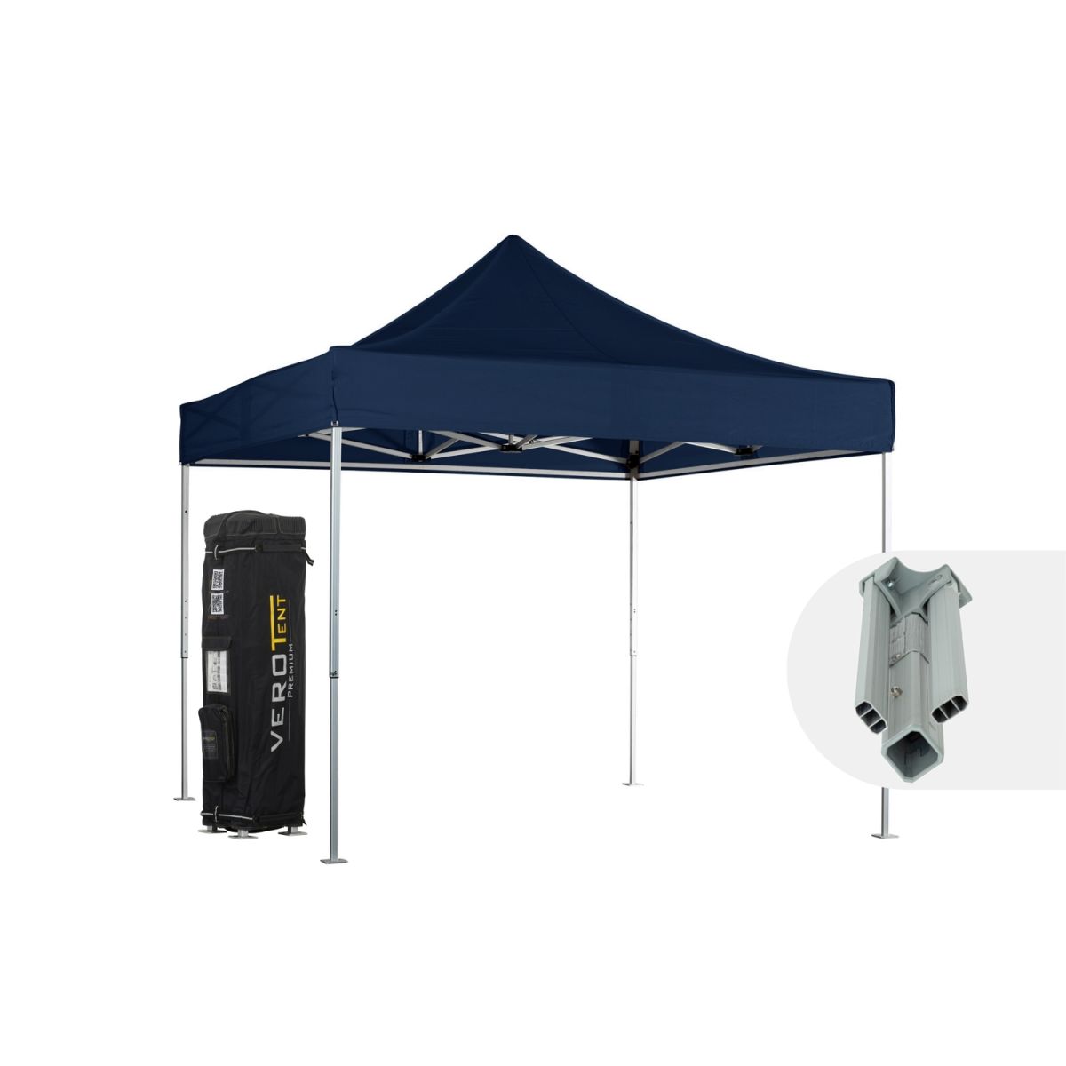VeroTENT VeroTENT Faltpavillon 3x3m Classic mit Dach 300x300x330 cm (LxBxH); navy
