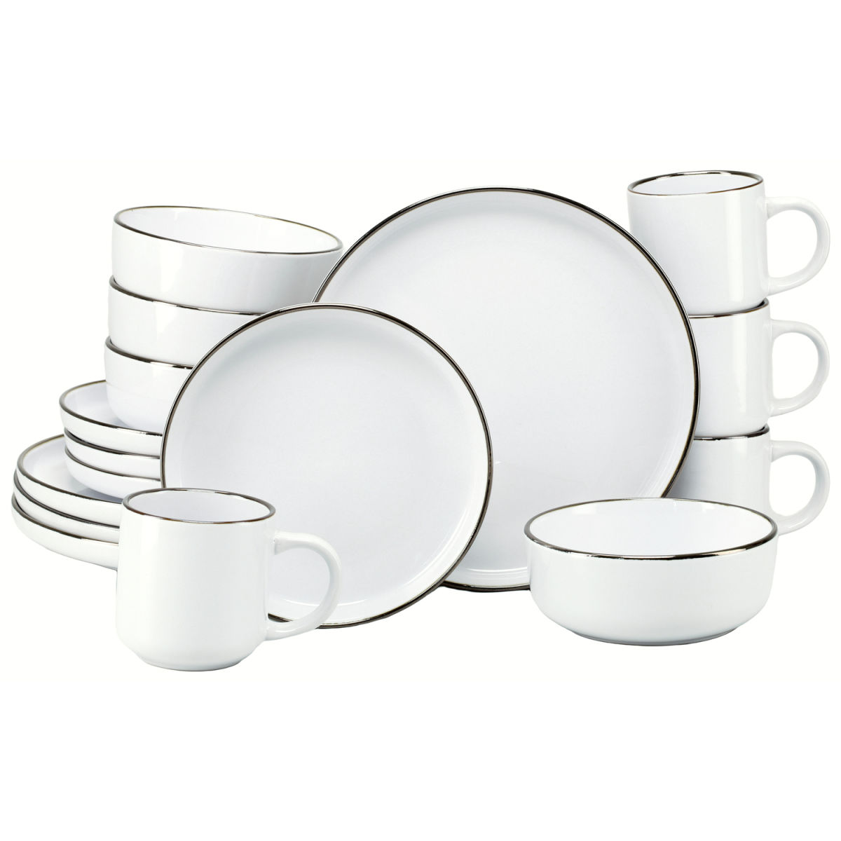 Nordic Festive - Servizio combinato 16 pezzi CreaTable; bianco