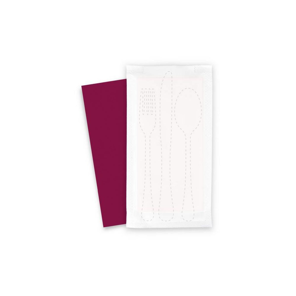 Plock Bestecktasche 240 x 125 mm; 38x38 cm (BxL); bordeaux; 500 Stück / Pack