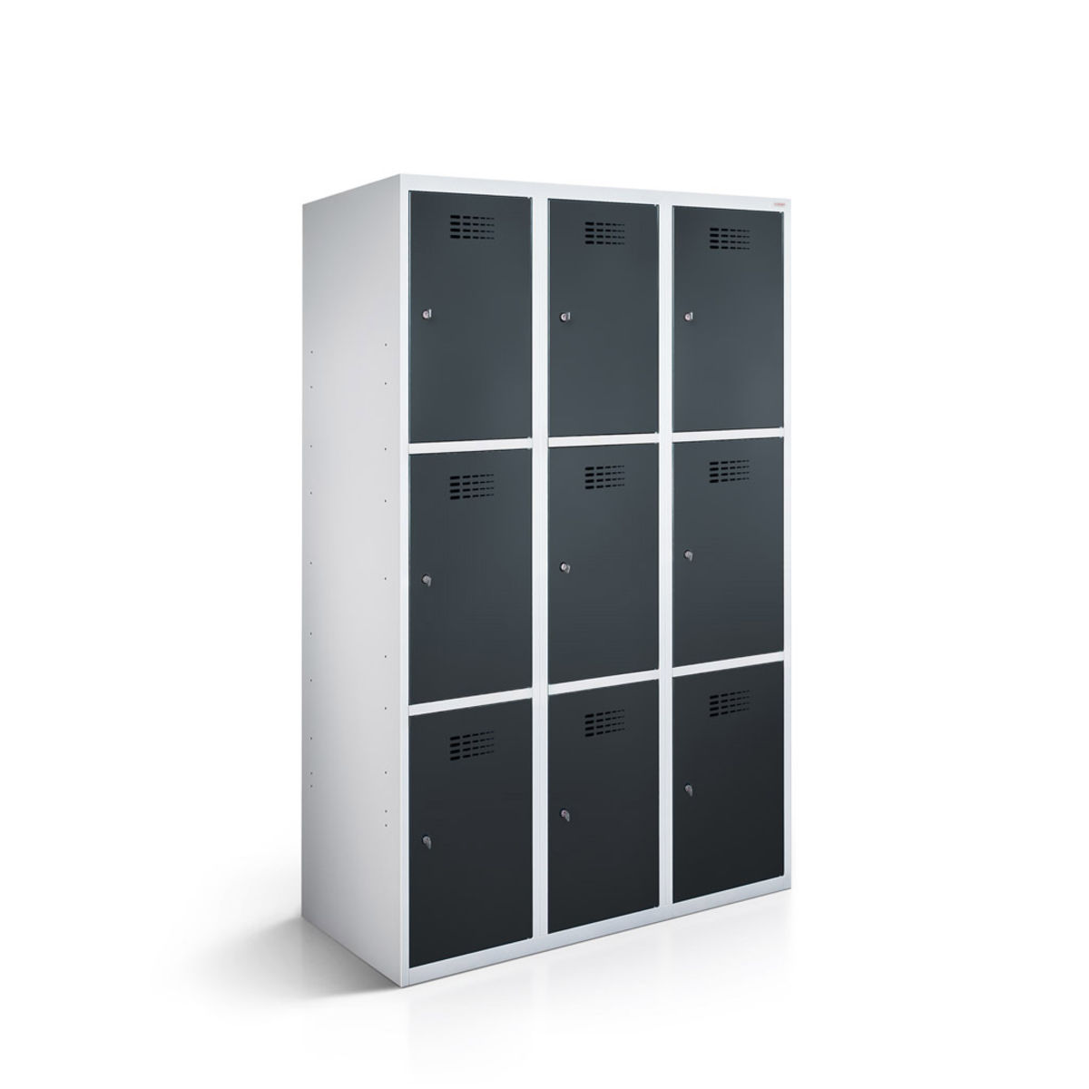 rotstahl Fächerschrank 9 Fächer mit lichtgrauem Korpus 90x50x180 cm (BxTxH); anthrazit