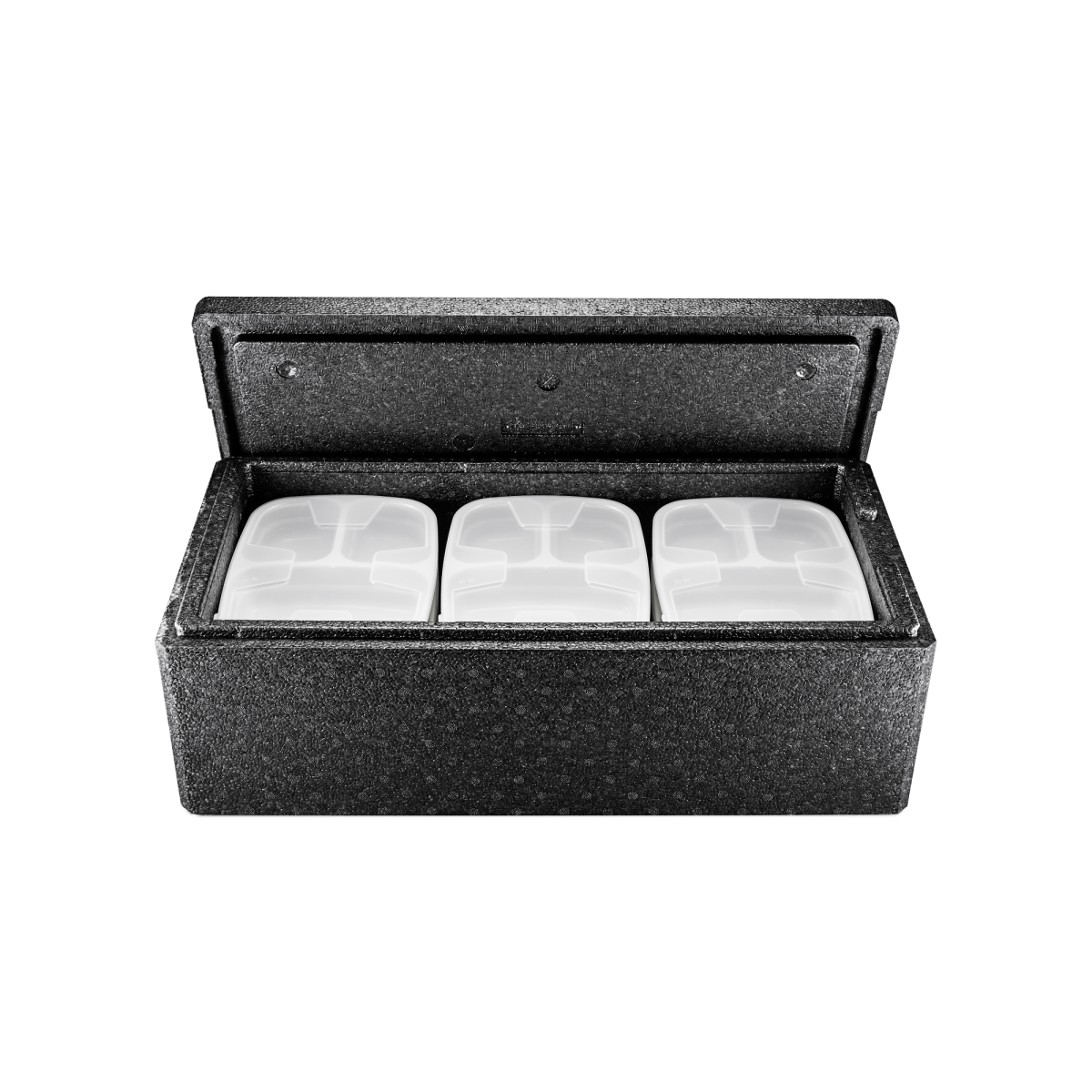 thermohauser Box MENÜ, schwarz, aus EPP 42.5 l, 63x30x22.5 cm (LxBxH); schwarz