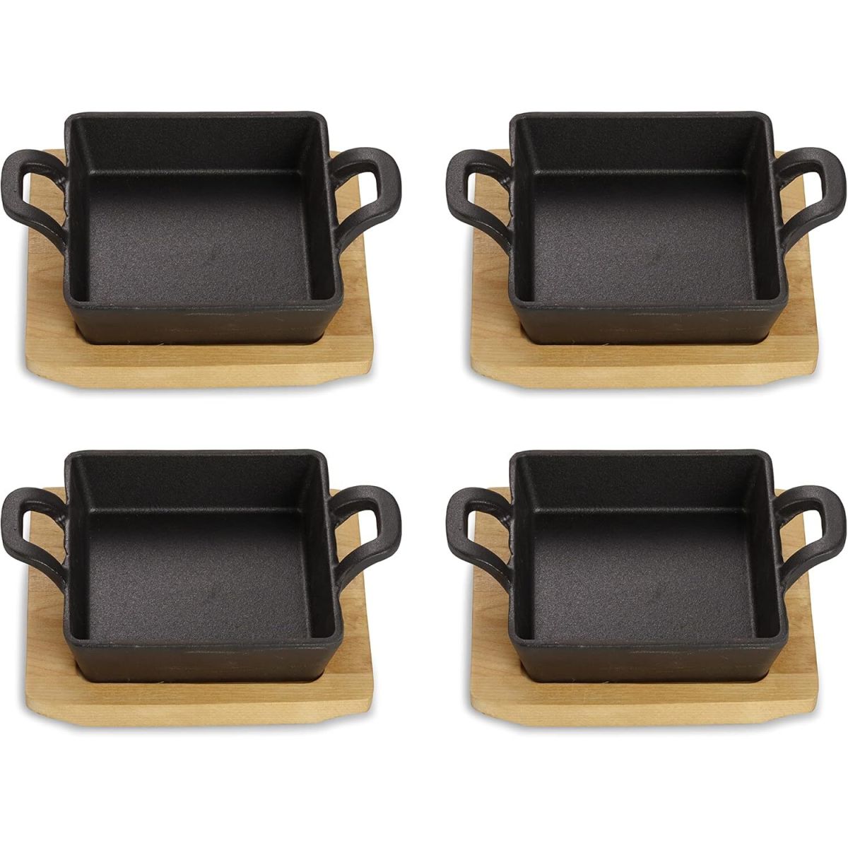 ECHTWERK Servierschale 19x13x4 cm (LxBxH); schwarz; quadratisch