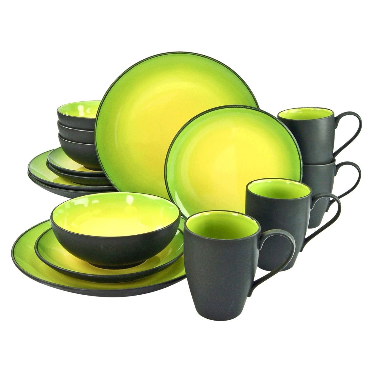 CreaTable HOT GREEN - Kombiservice 16-tlg; grün