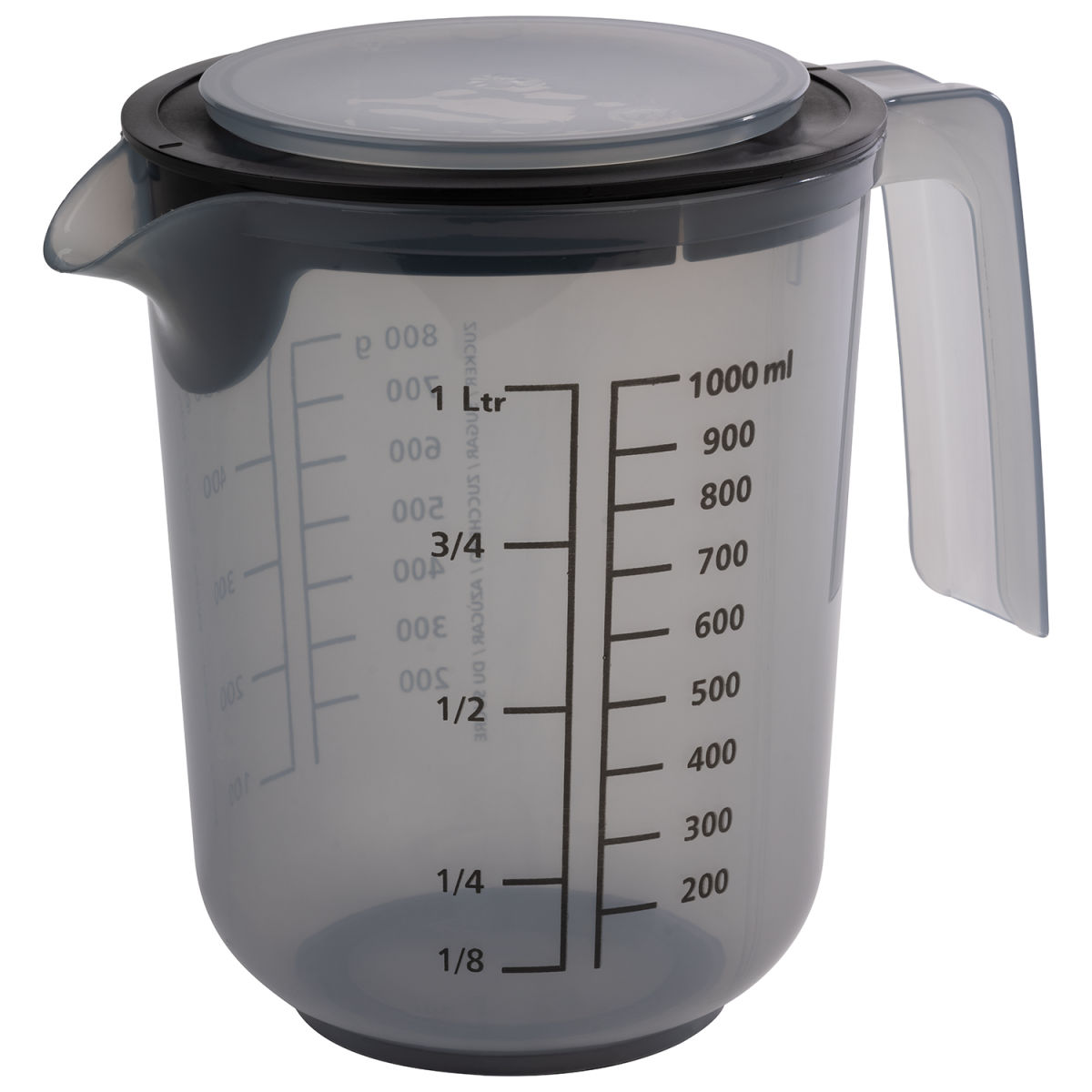 APS Rührbecher MIXUP, Polypropylen; 1000 ml, 12.5x12.5x16 cm (LxBxH); grau