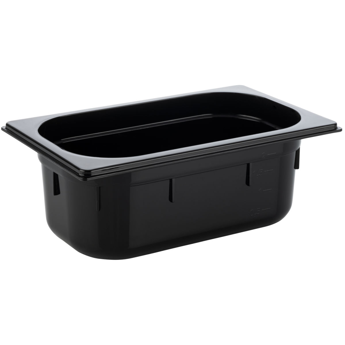 APS GN 1/4 Behälter, Polycarbonat GN 1/4, 2.5 l, 26.4x16.2x10 cm (LxBxT); schwarz