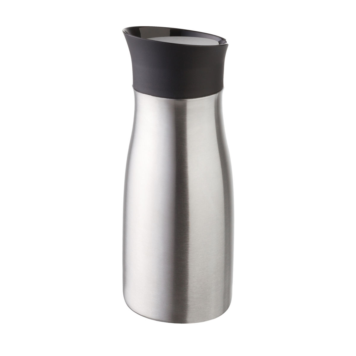 helios To-Go-Becher Click´N´Drink 400 ml, 7.5x19.5 cm (ØxH); grau/edelstahl