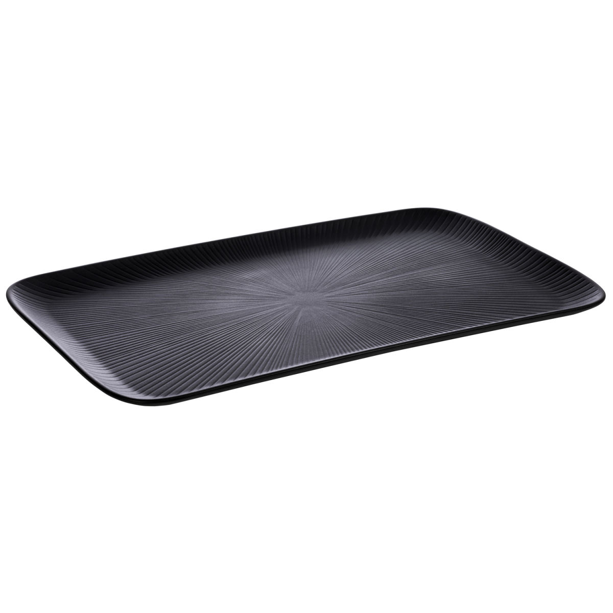 APS Teller NERO, Melamin, eckig 53x32.5x2.5 cm (LxBxH); schwarz; rechteckig