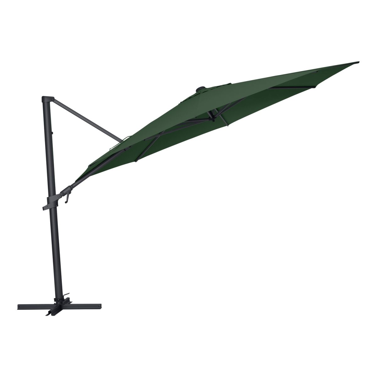 KETTLER Schirm UPF 50+ EASY FLEX , mit PU-Beschichtung 350x350x350x260 cm (LxBxØxH); grün; Gestell anthrazit; rund; 3 Stück / Pack