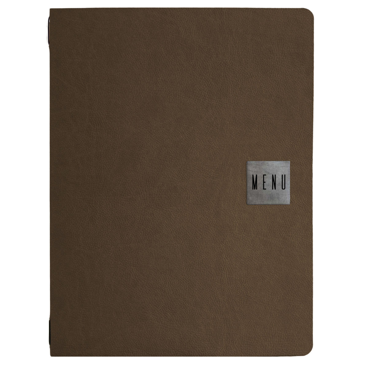 STIL CASA Stil casa, 12er-Set A4 Menükartenhalter, Polyurethan, 24,3xh. 31,6 cm, drei Kunststoff-Innenumschläge, elastischer Umschlaghalter, braun. vintage braun; 12 Stück / Pack