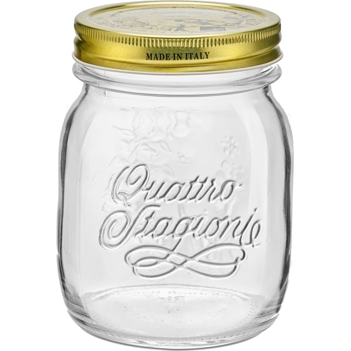 Bormioli Rocco Vorratsglas Quattro Stagioni, Schraubverschluss, Glas 0.7 l, 14.5 cm (H); transparent; 12 Stück / Pack