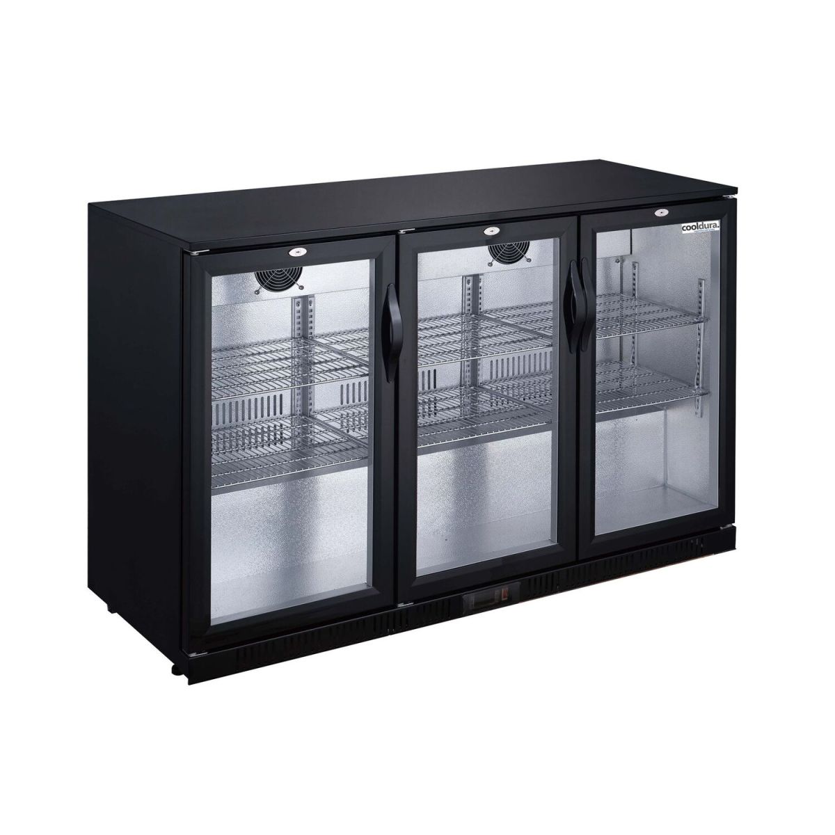 Cooldura Bar-Kühlschrank 3-türig - 320 Liter 320 l, 52x85x135 cm (BxHxT); schwarz
