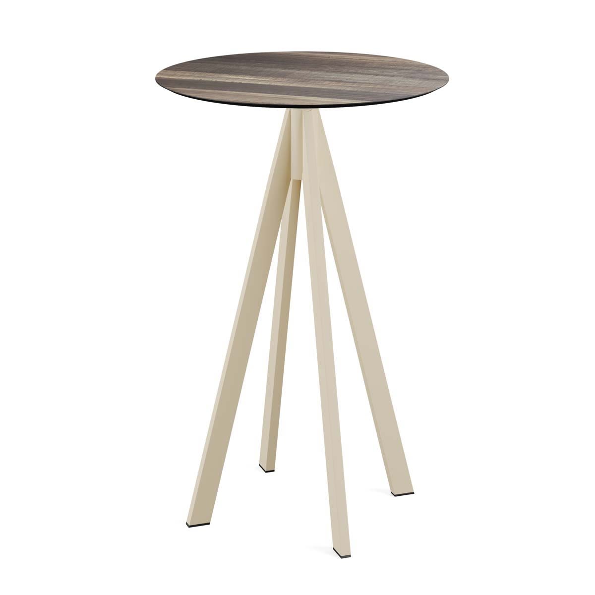 Feros Stehtisch Infinity Sand Gestell + HPL rund 109.2x70 cm (HxØ); hellbraun; rund