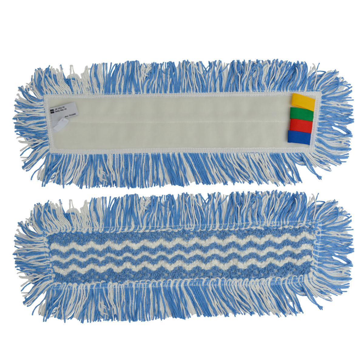 Diversey TASKI Jonmaster Ultra HD Damp Mop, Premium HD Moppbezüge für das Jonmaster-System, mit Fransen, für die feuchte Bodenreinigung. Bis zu 500 Waschgänge blau; 10 Stück / Pack
