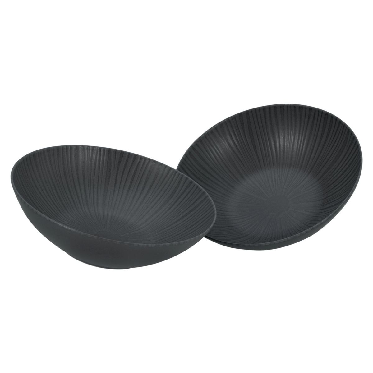 Vesuvio nero - Set di insalatiere da 2 pezzi CreaTable; 1500 ml, 24x7 cm (ØxH); nero; 2 pz. / Pacco