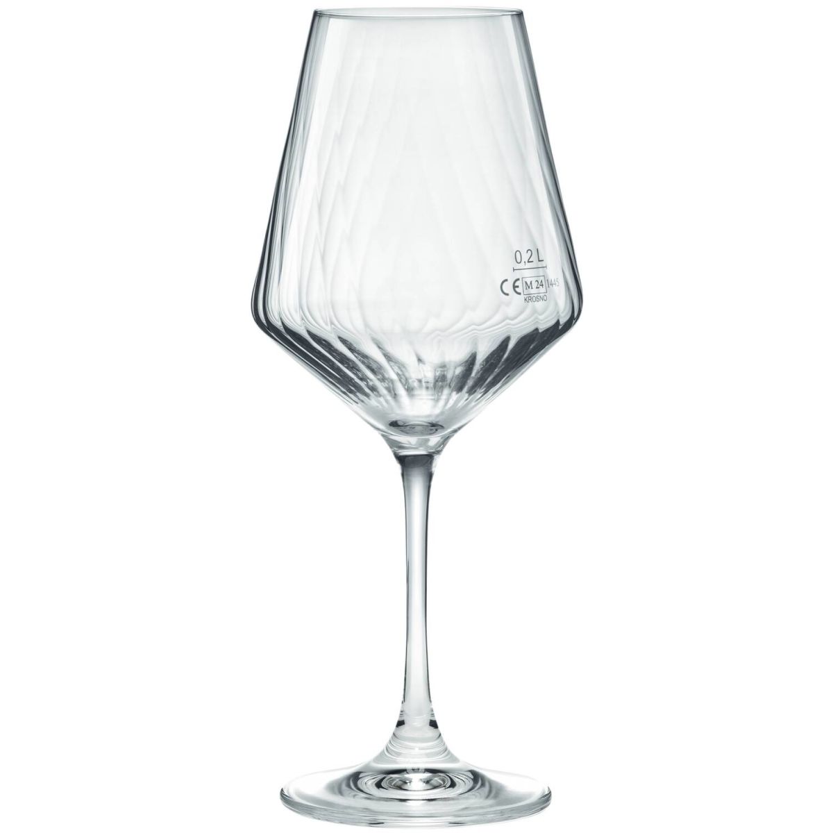 Bicchiere da vino Eva van Well; 550 ml, 6.3x25 cm (ØxH); trasparente; 0.2 l Segno di riempimento, 6 pz. / Pacco
