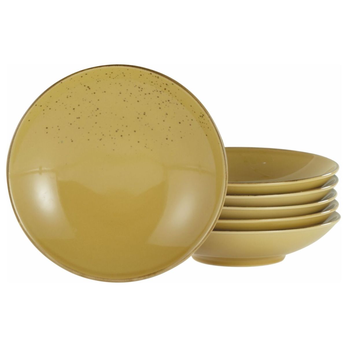 CreaTable Nature Collection - Suppenteller 6-tlg 450 ml, 22x5 cm (ØxH); gelb; rund; 6 Stück / Pack